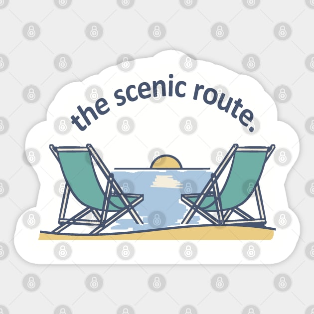 The Scenic Route Sticker by Etopix